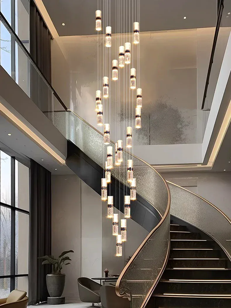 Lustre Pour Escalier Grande Hauteur Dimmable