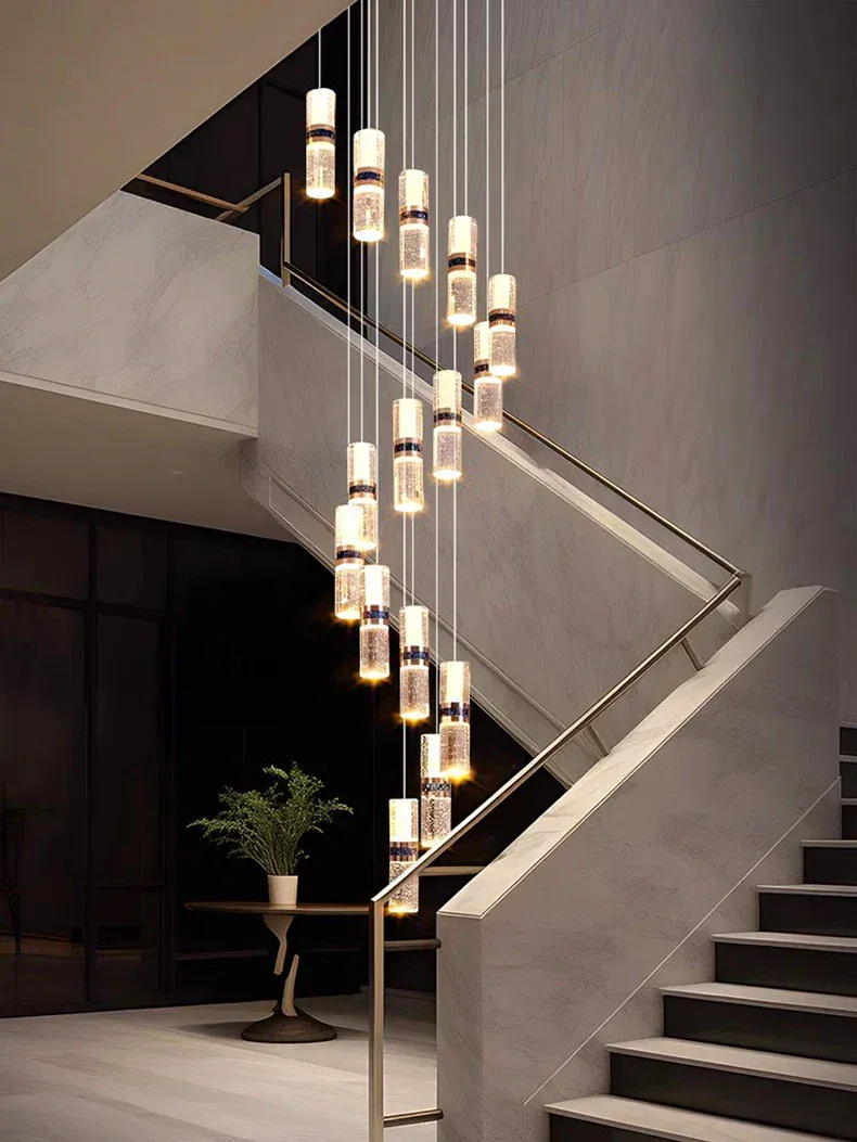 Lustre Pour Escalier Grande Hauteur Dimmable