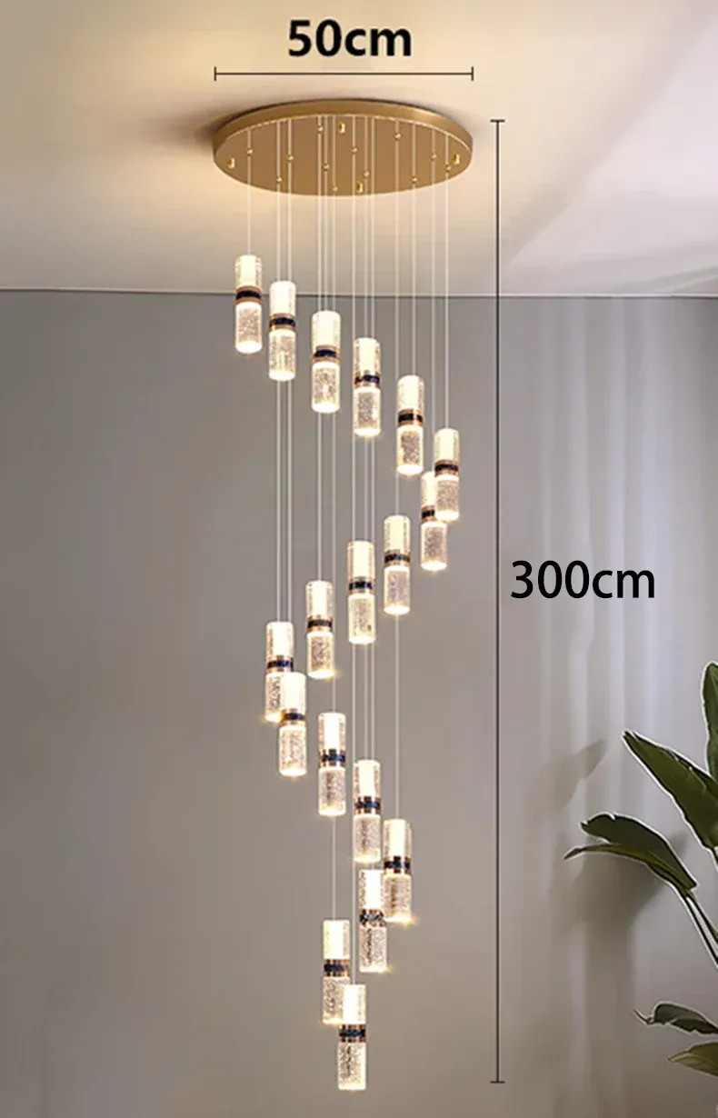 Lustre Pour Escalier Grande Hauteur Dimmable