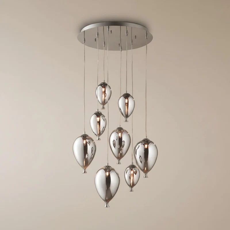 Lustre Suspensions en Verre Noir Ballons
