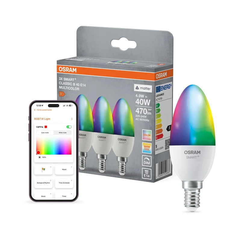 SMART+ MATTER CLASSIC formes Multicolore 4.9W 827...865 Multicolore E14 PACK TRIPLE 5