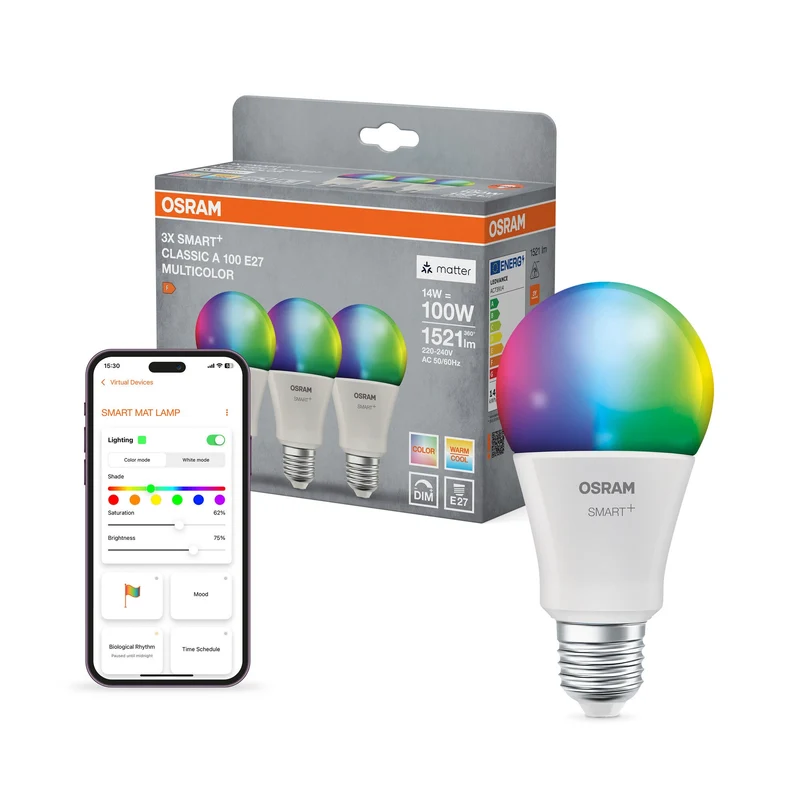 SMART+ MATTER CLASSIC formes Multicolore 14W 827...865 Multicolore E27 PACK TRIPLE