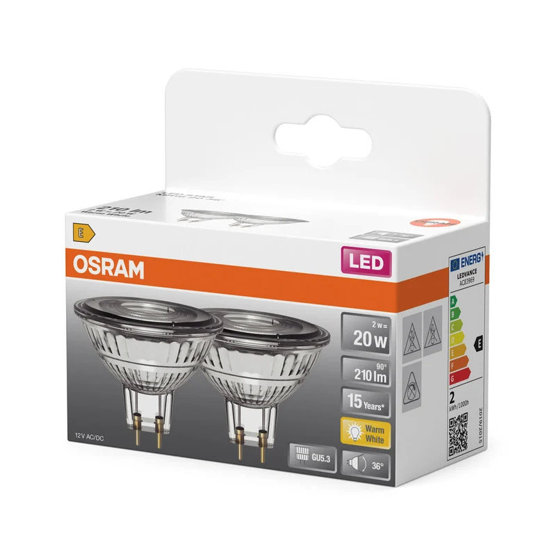 LED ÉTOILE MR16 12 V 2W 827 GU5.3 2