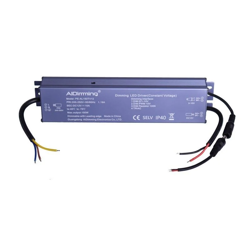 Alimentation LED dimmable TRIAC/0-10V 200-250V - Sortie 12V - 10A - 120W