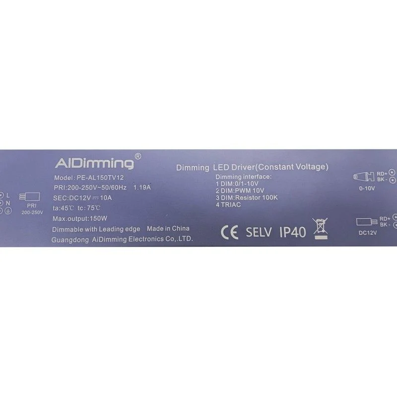Alimentation LED dimmable TRIAC/0-10V 200-250V - Sortie 12V - 10A - 120W