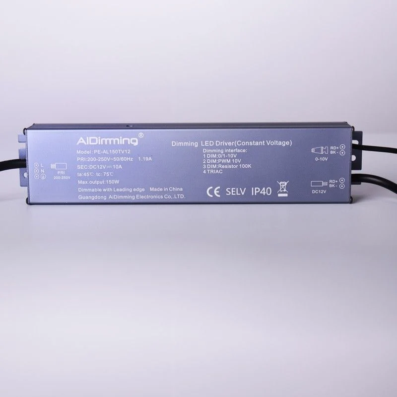 Alimentation LED dimmable TRIAC/0-10V 200-250V - Sortie 12V - 10A - 120W