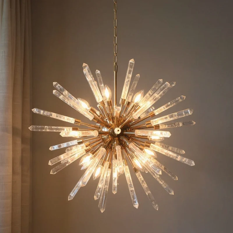 Lustre sputnik laiton doré