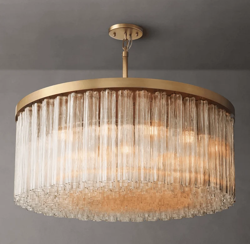 Lustre rond verre soufflé