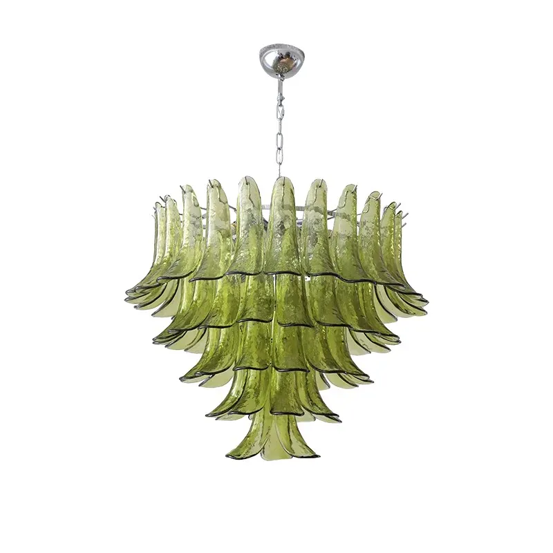 Lustre Retro 100cm Verre Ambre