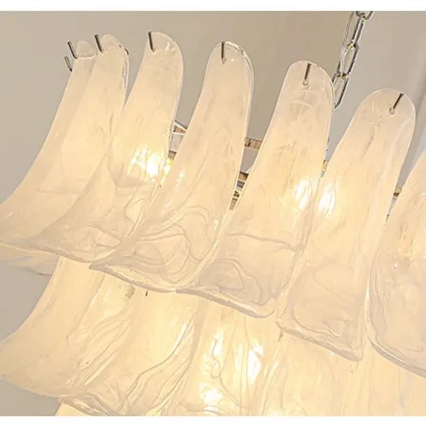 Lustre Retro 100cm Verre Ambre