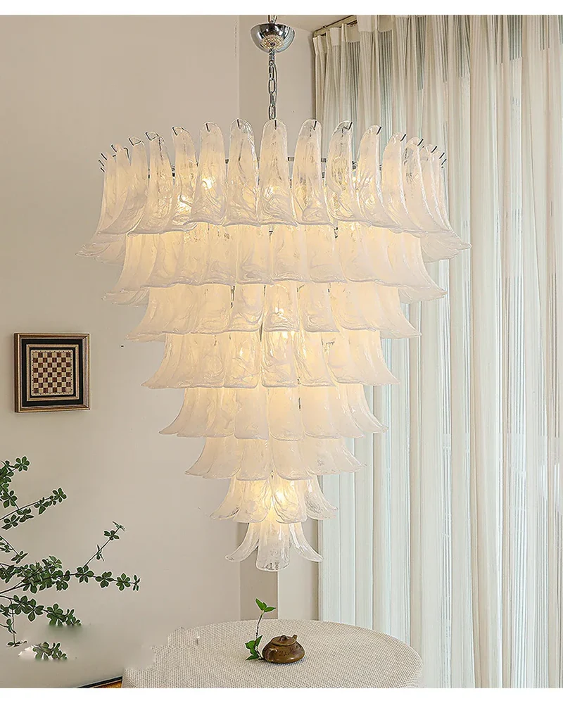 Lustre Retro 100cm Verre Ambre