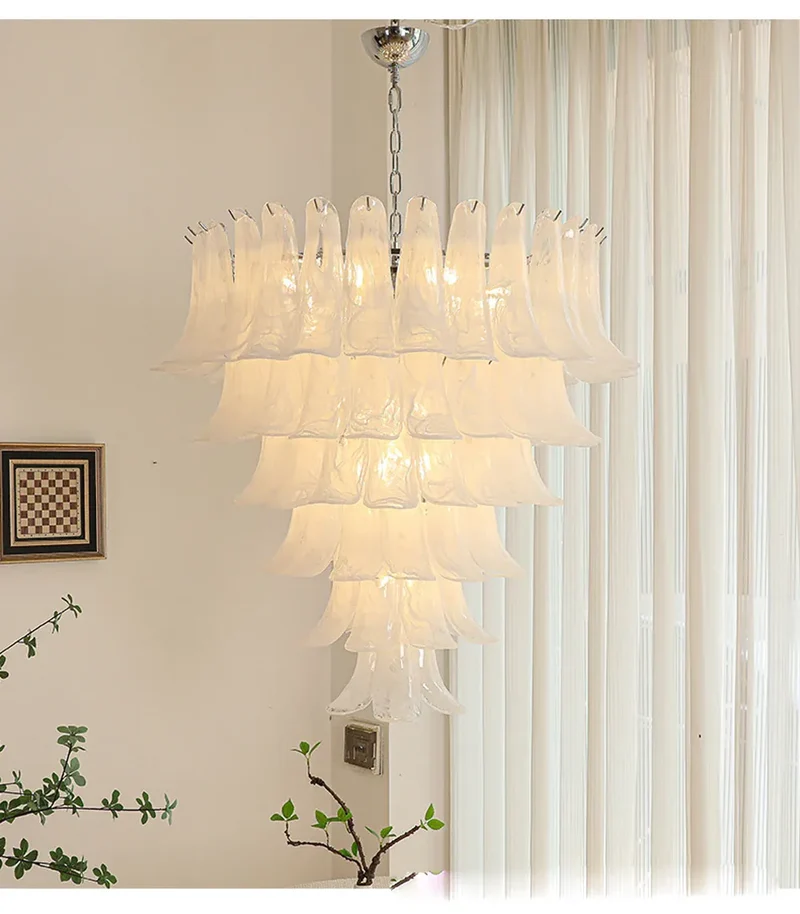 Lustre Retro 100cm Verre Ambre