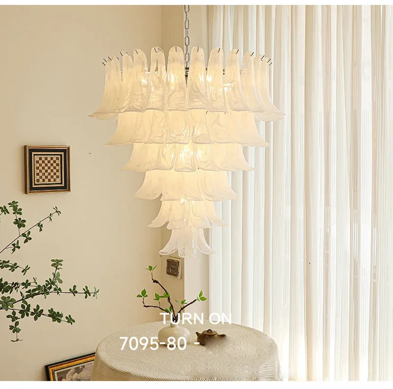 Lustre Retro 100cm Verre Ambre