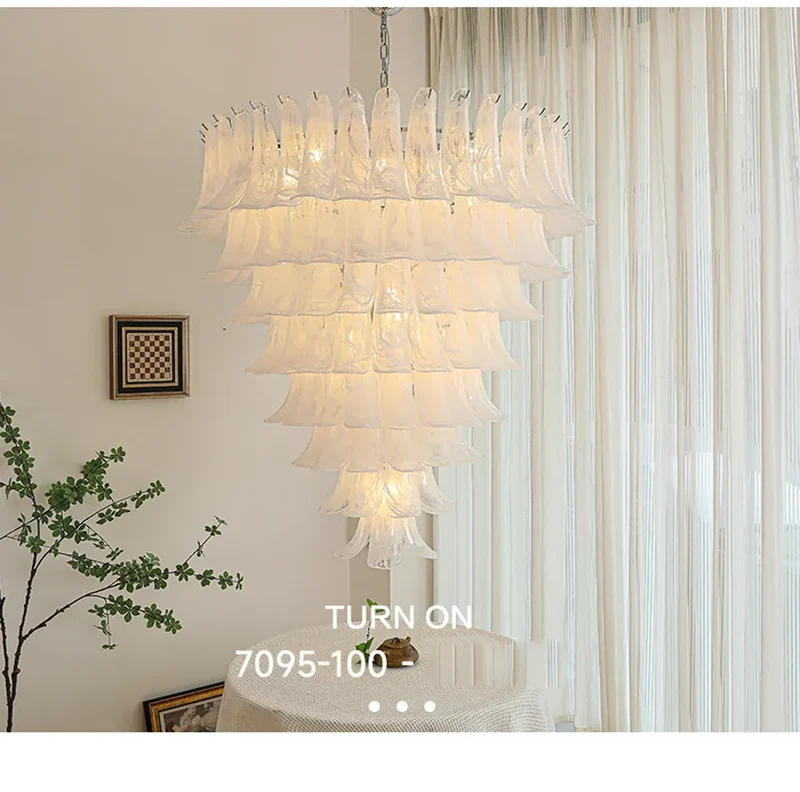 Lustre Retro 100cm Verre Ambre