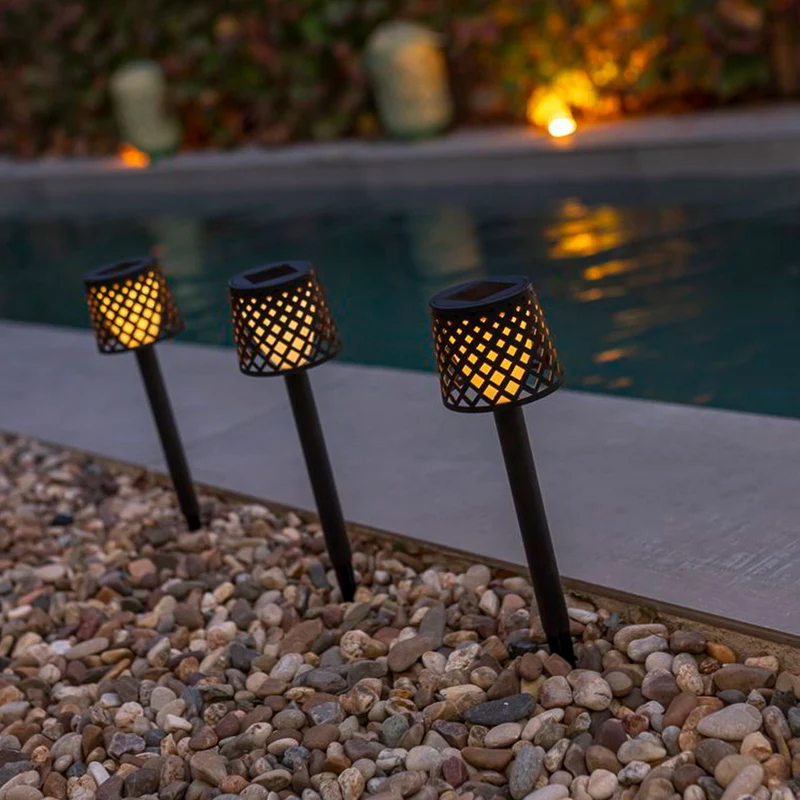 GRETITA pique solaire de jardin (4 pcs) - Couleur Noir