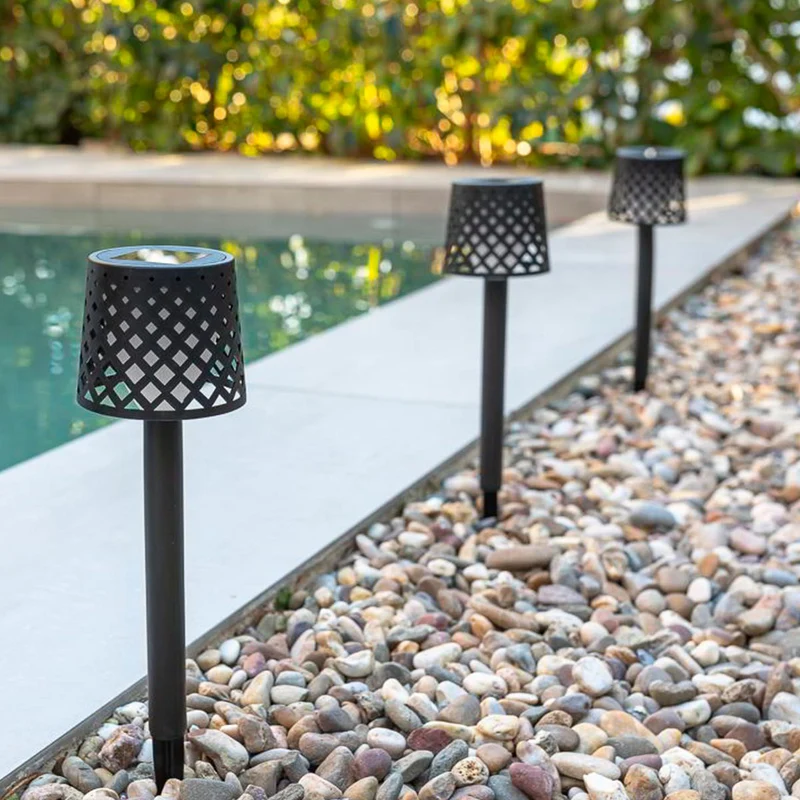 GRETITA pique solaire de jardin (4 pcs) - Couleur Noir