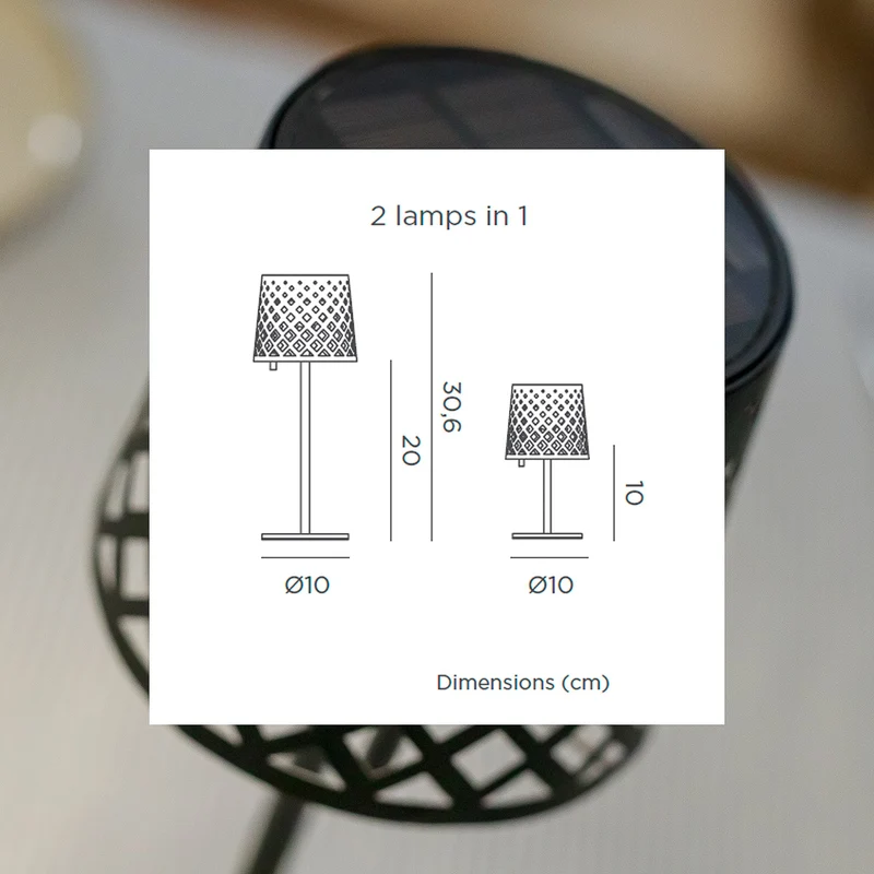 LAMPE DE TABLE SOLAIRE GRETITA