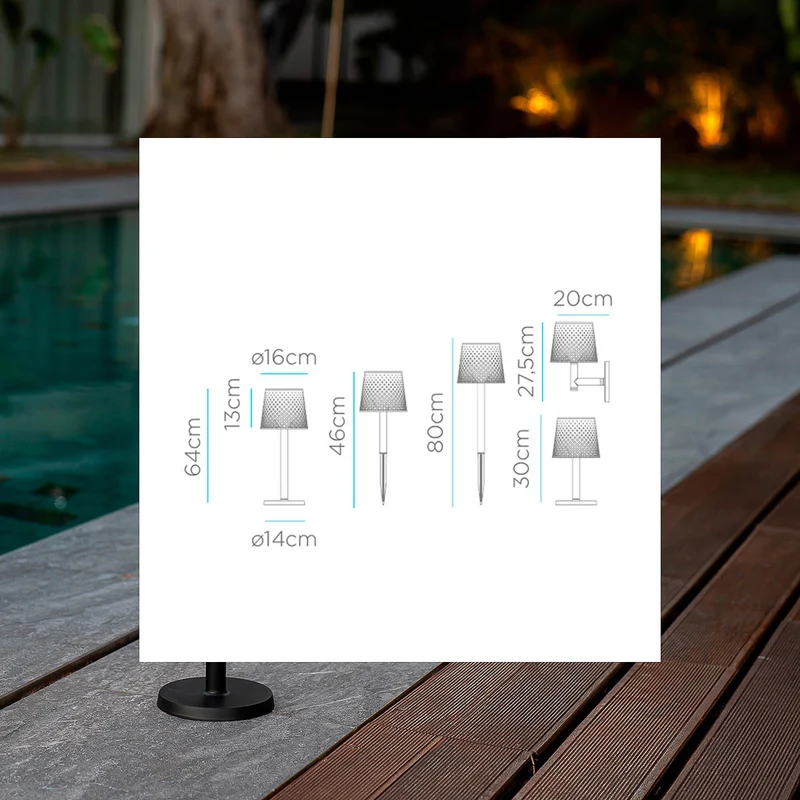 LAMPE SOLAIRE GRETA (LAMPE MULTIFONCTION) - BLANC