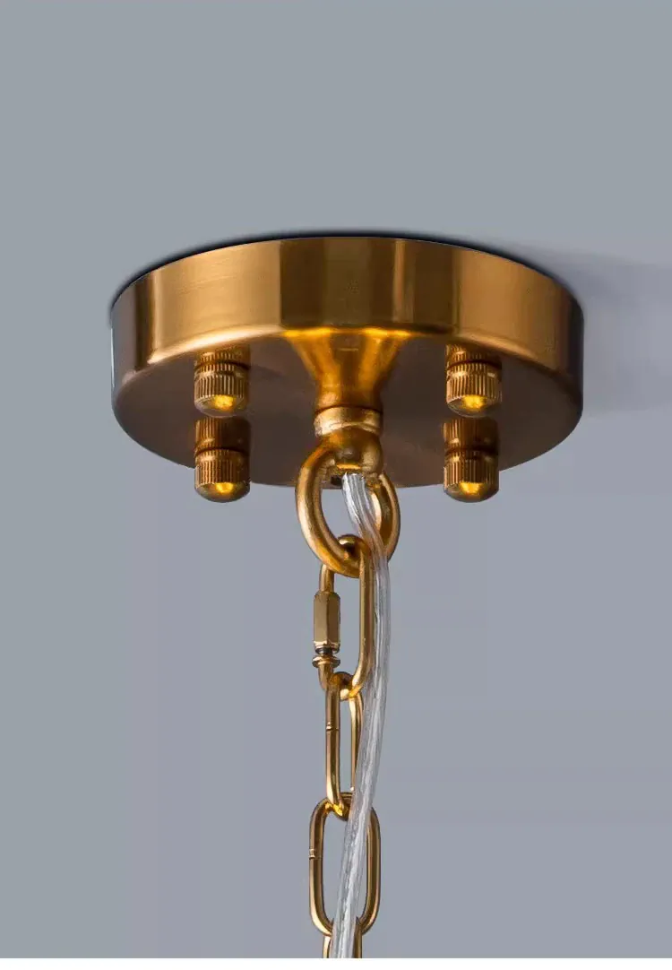 Lustre Verre Ambre Style Vintage pour Cuisine