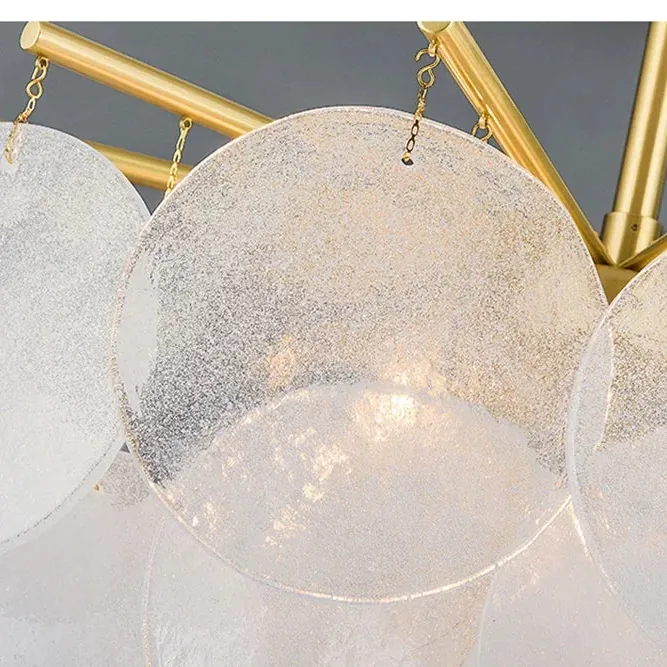 Plafonnier Lustre en Verre Blanc