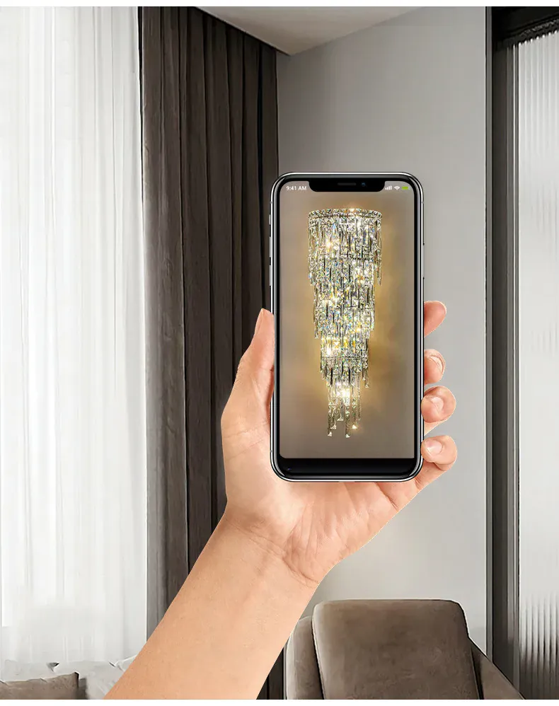 Applique Moderne Luxe En Verre Dimmable