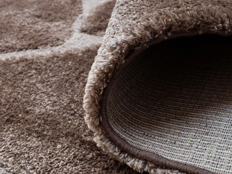 Tapis épais salon marron - Mori