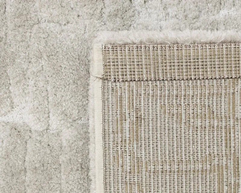 Tapis salon épais gris clair - Miura