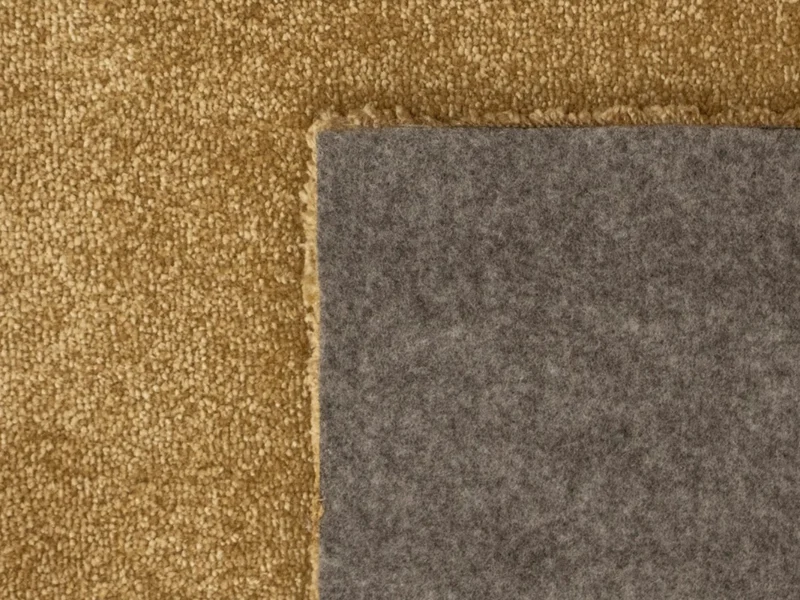 Tapis salon uni moutarde - Almeria