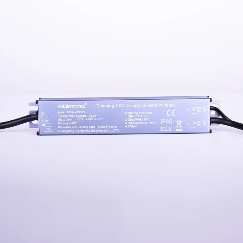 Transformateur Triac dimmable DC 24V 42W 1.67A IP40