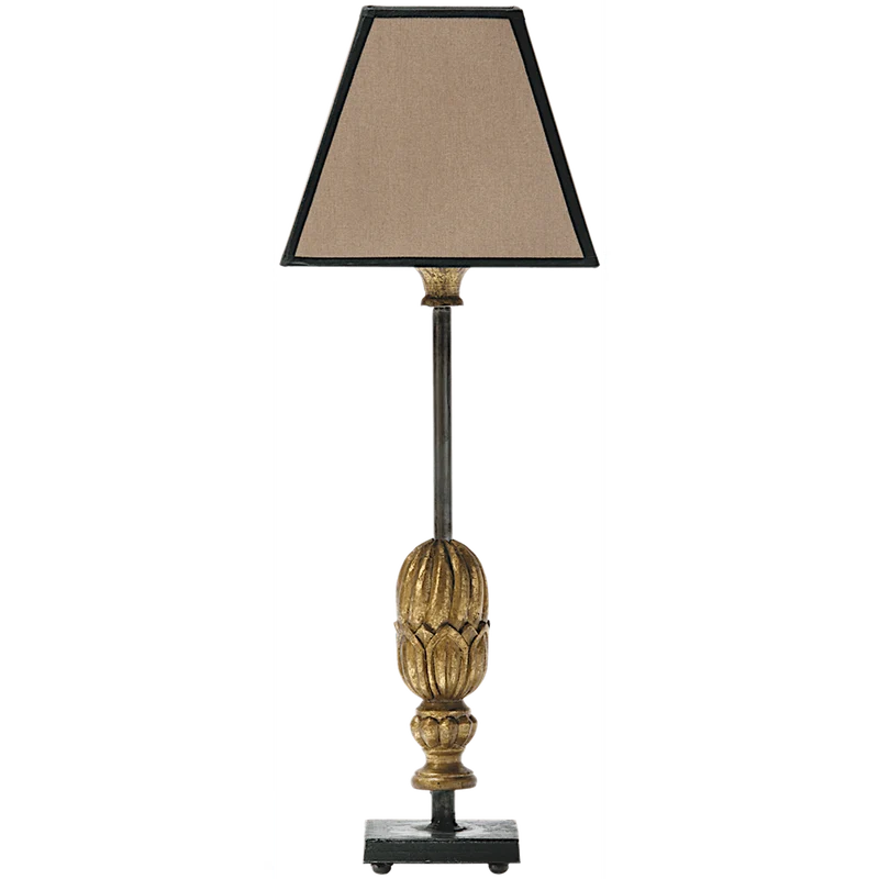 Insolite Lampe en bois dorée (set de 3) sans abat-jour