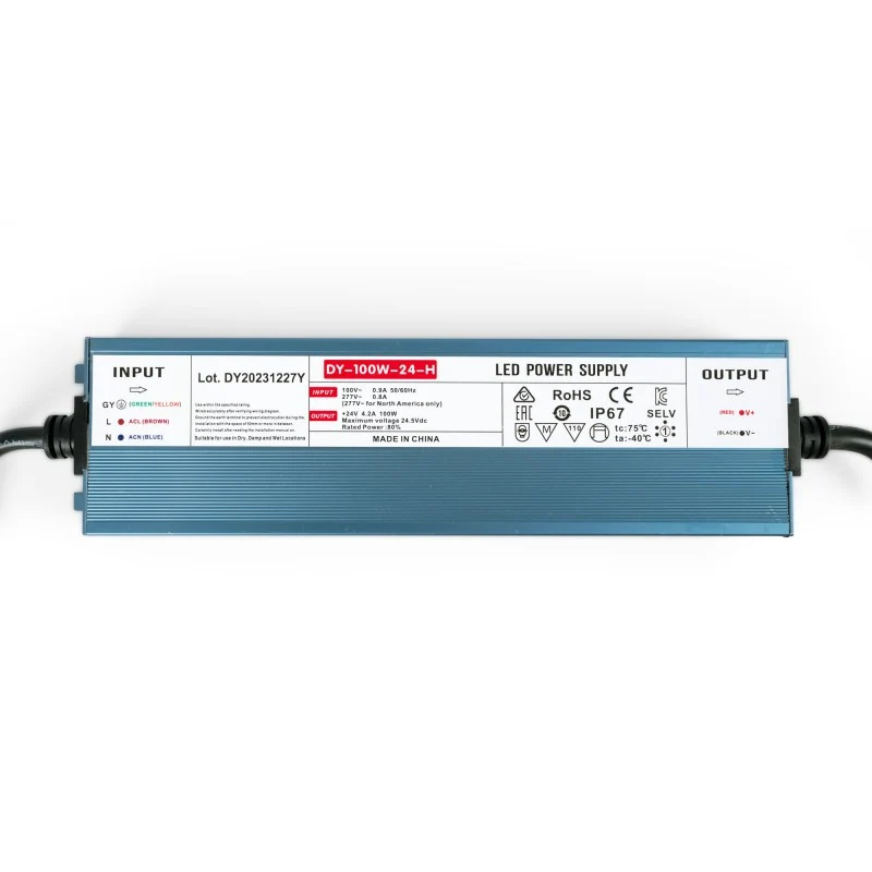 Alimentation LED 24V étanche 100W extra-plate - 4.2A - IP67