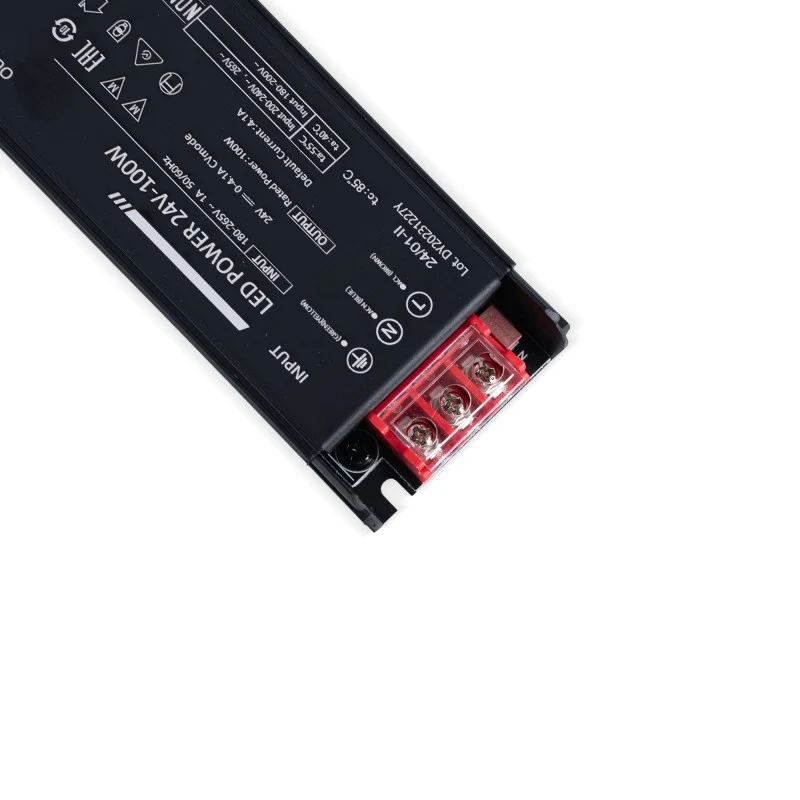 Alimentation LED 24V 100W extra-plate - 4.1A - Haute efficacité - IP20