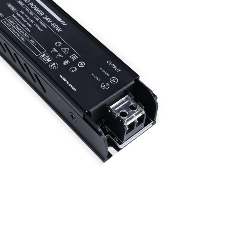 Alimentation LED 24V 60W extra-plate - 2.5A - Haute performance - IP20