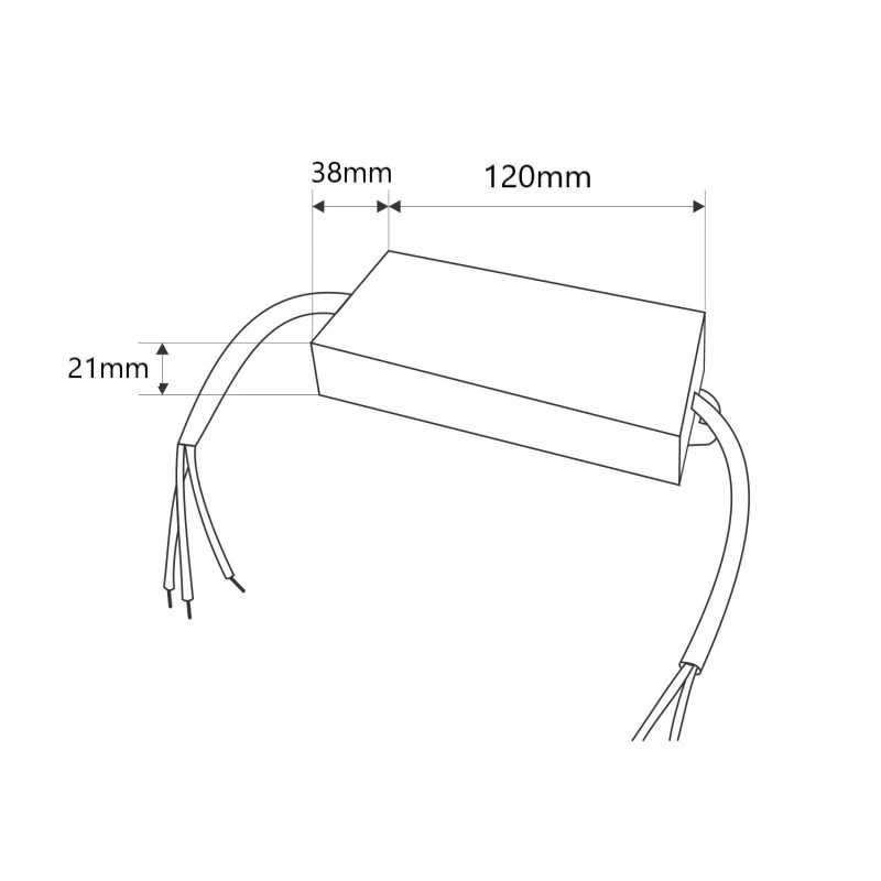 Alimentation LED 24V étanche 36W extra-plate - 1.5A - IP67