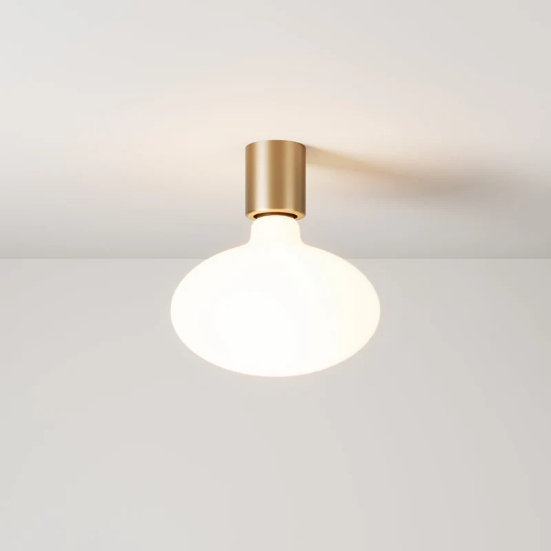 Applique en métal avec Ampoule LED Ellipse effet porcelaine - Bronze satiné