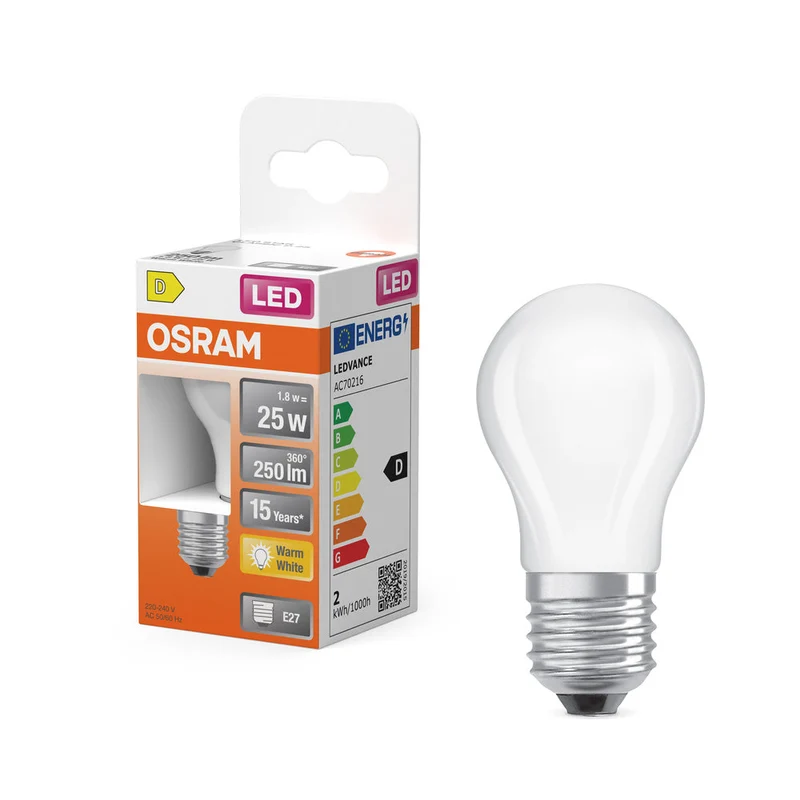 Rétrofit LED CLASSIC P 1.8W 827 Givré E27