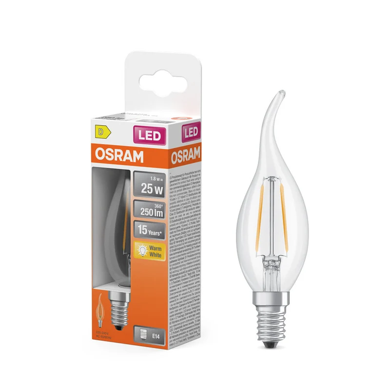 Rétrofit LED CLASSIC BA 1.8W 827 Clair E14
