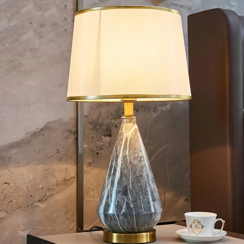 Lampe Pied Marbre Vintage