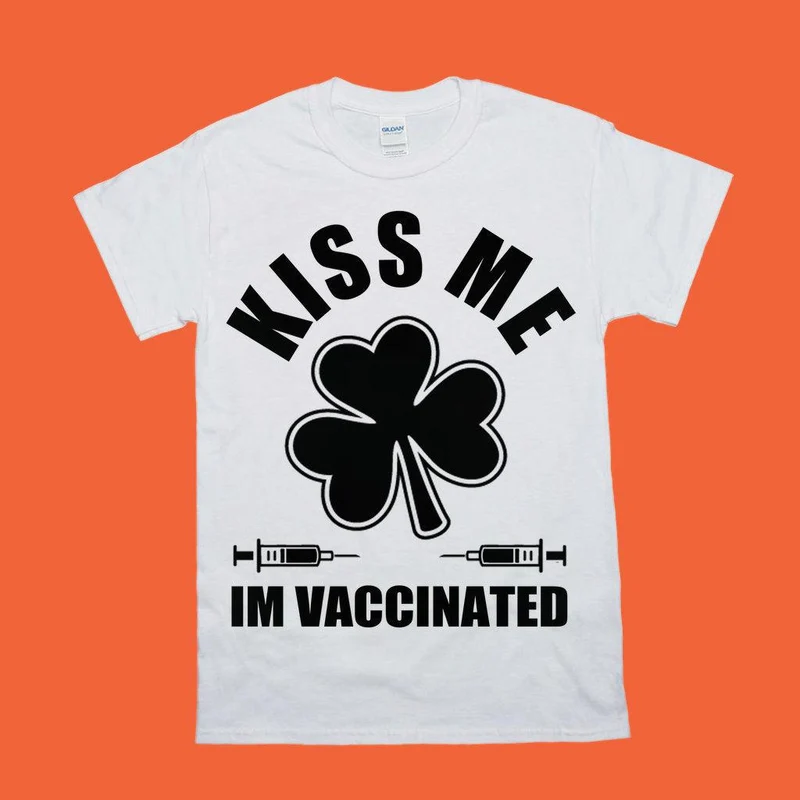Embrasse-moi, je suis vacciné T-shirts, Pro Vaccin, Pro Science, Rétro, Chemise de vaccination drôle, Embrassez-moi, je suis vacciné, Sensibilisation aux vaccins,