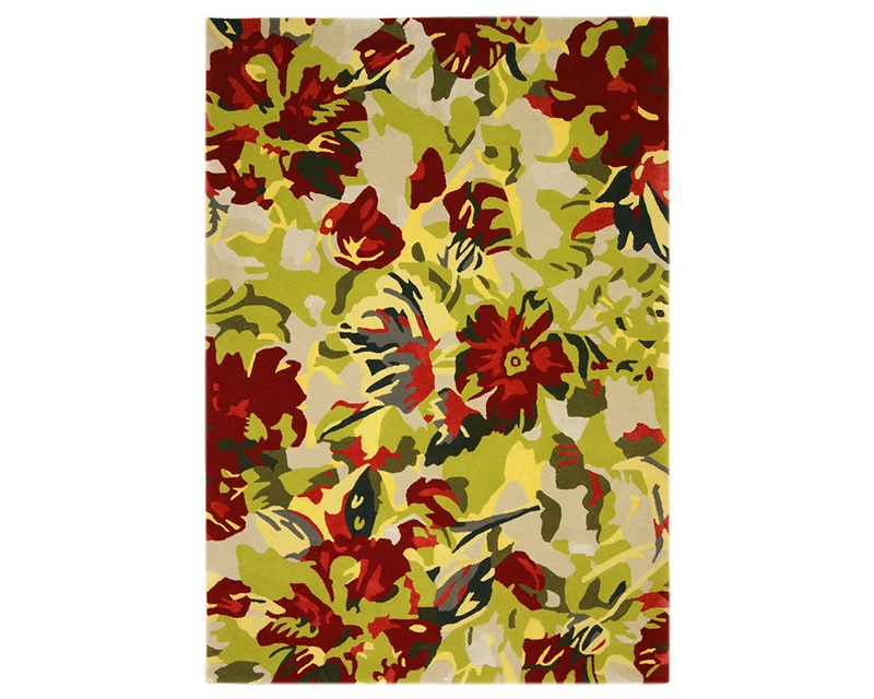 Tapis salon multicolore floral vive - Bloom