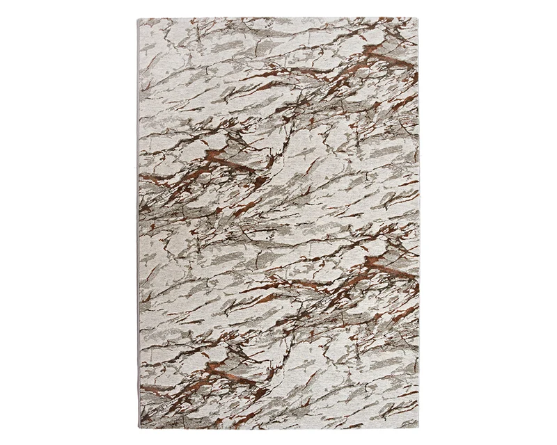 Tapis salon marron beige style peinture - Jaspe