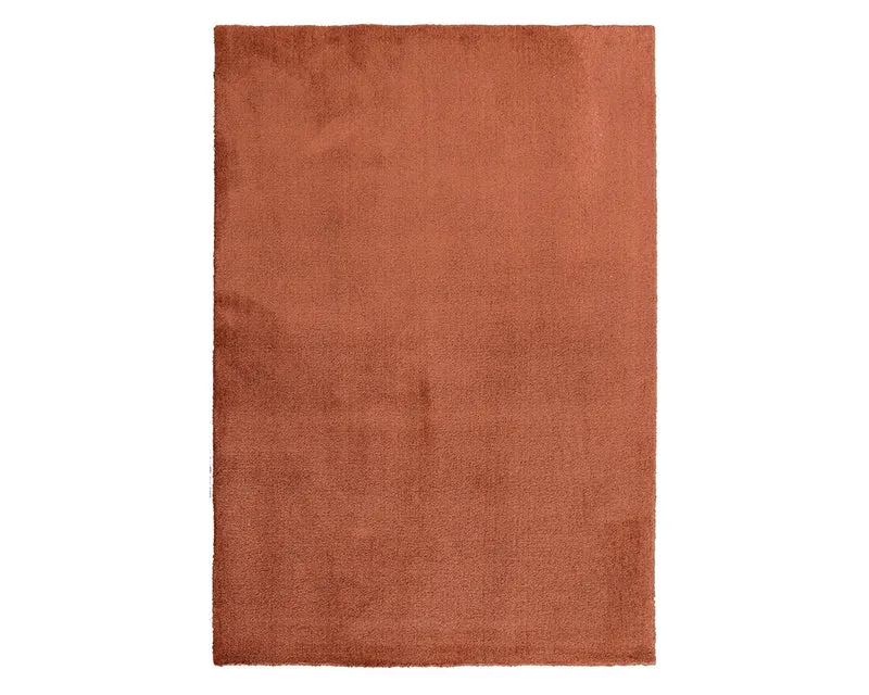 Tapis salon lavable en machine marron uni - Touch