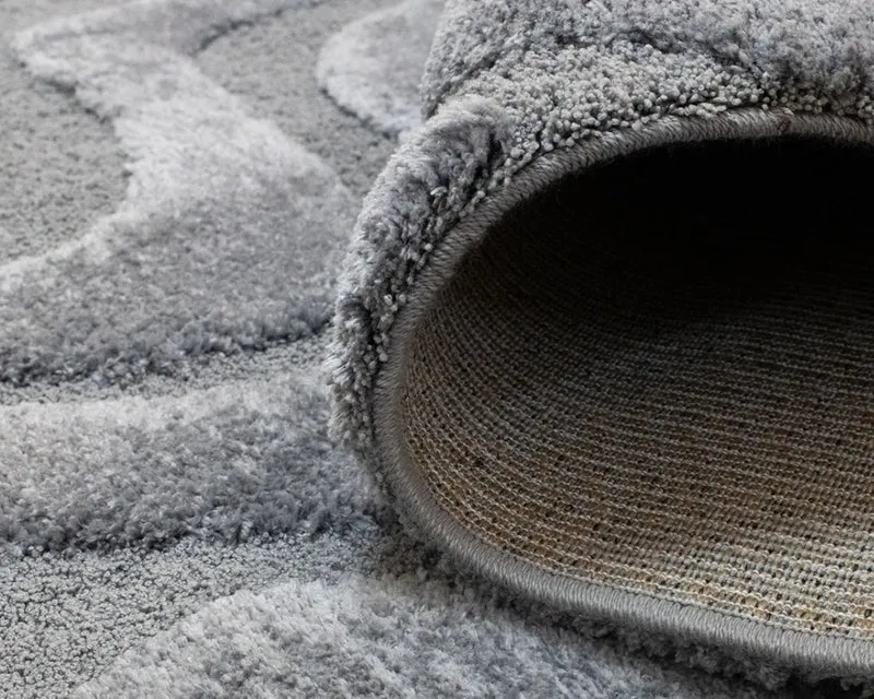 Tapis salon gris foncé épais - Nagano