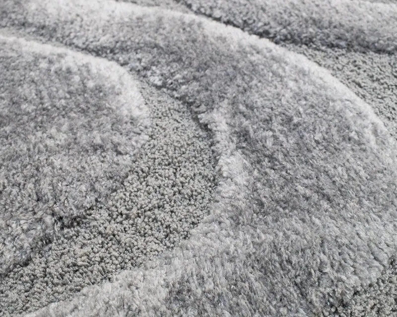 Tapis salon gris foncé épais - Nagano