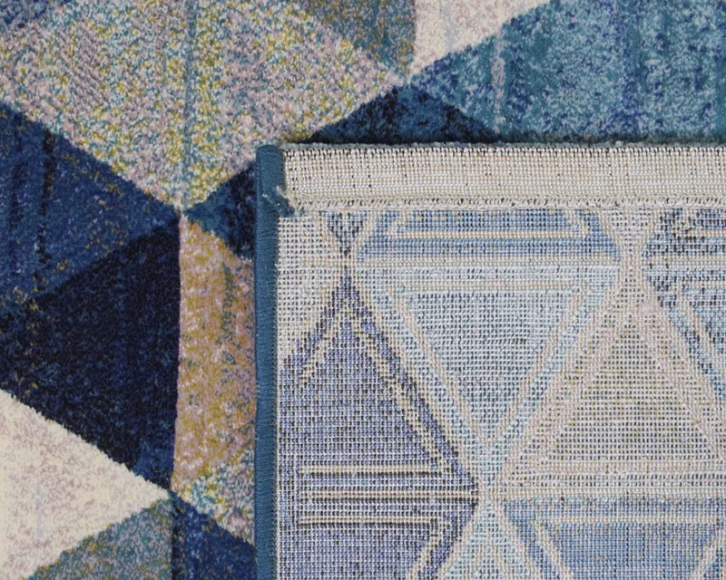 Tapis salon géométrique multicolore - Monetti