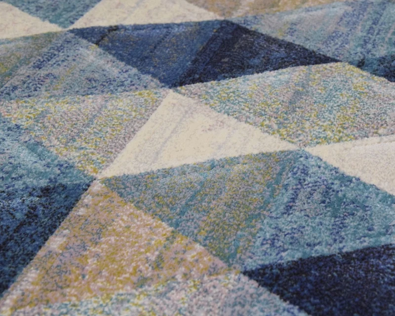 Tapis salon géométrique multicolore - Monetti