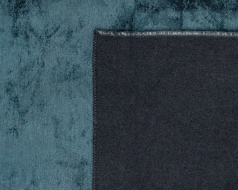Tapis salon bleu bicolore - Glam Velvet