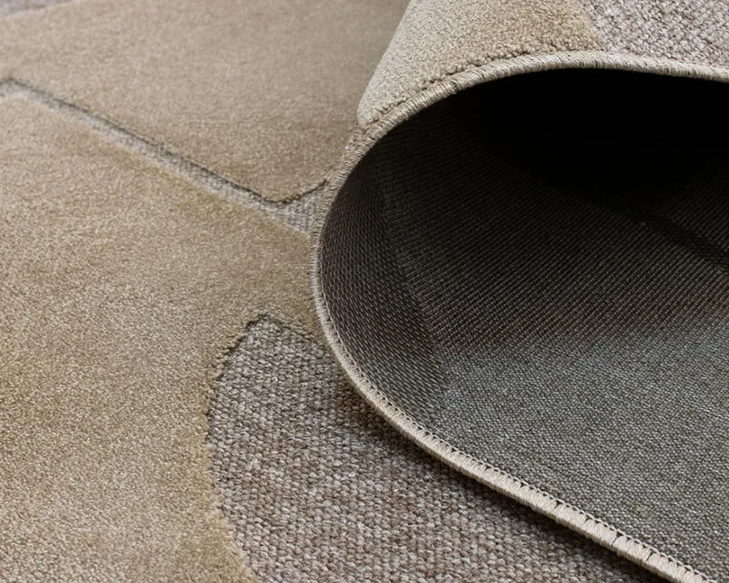 Tapis salon beige taupe original - Malmo