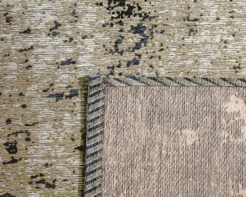 Tapis salon beige tacheté bleu - Antik Cloud