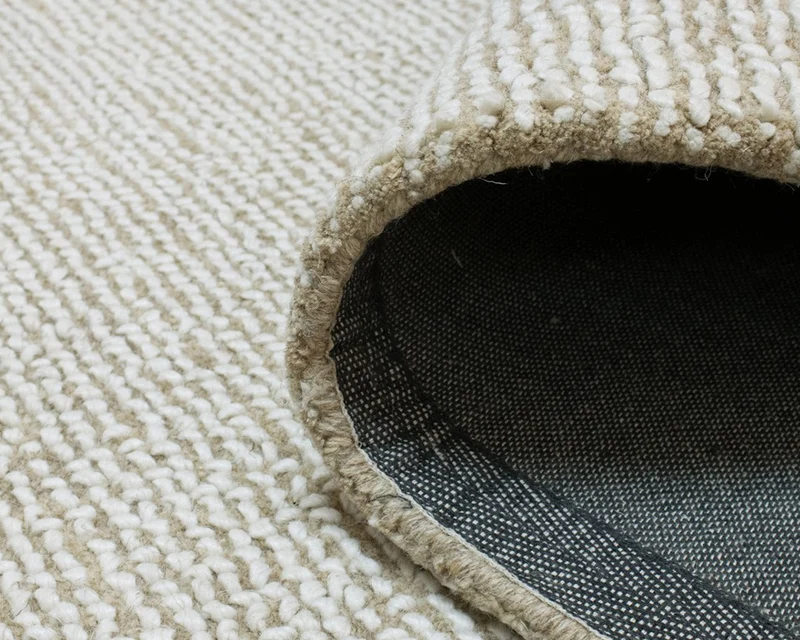 Tapis pour le salon unicolore beige - Natural Dots